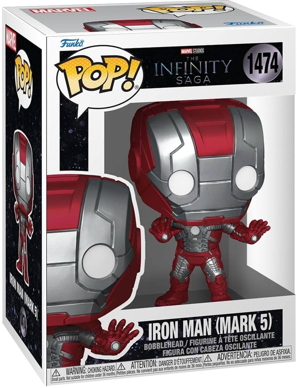MRTL TOPp Tonki ARE Funko MARVEL STUDIOS THE INFINITY 1474 M POP! F SAGA RON NAN NAAAR 5T IRON MAN (MARK 5) FIGURINE  TTE OSCILANTE BOBBLEHEAD J OSCILANTE FIGURA CON CABEZA DE ASFIXIA. ADVERTENCIA: PELIGRO DE SFIXA. DANGER D'ÉTOUFFMENT. ATTENTION: CHOKING HAZARD. PARTIES PEQUERAS. No es adecuado para niños menores de 36 meses. Partes pequeñas. Not sutable for children Small parts.