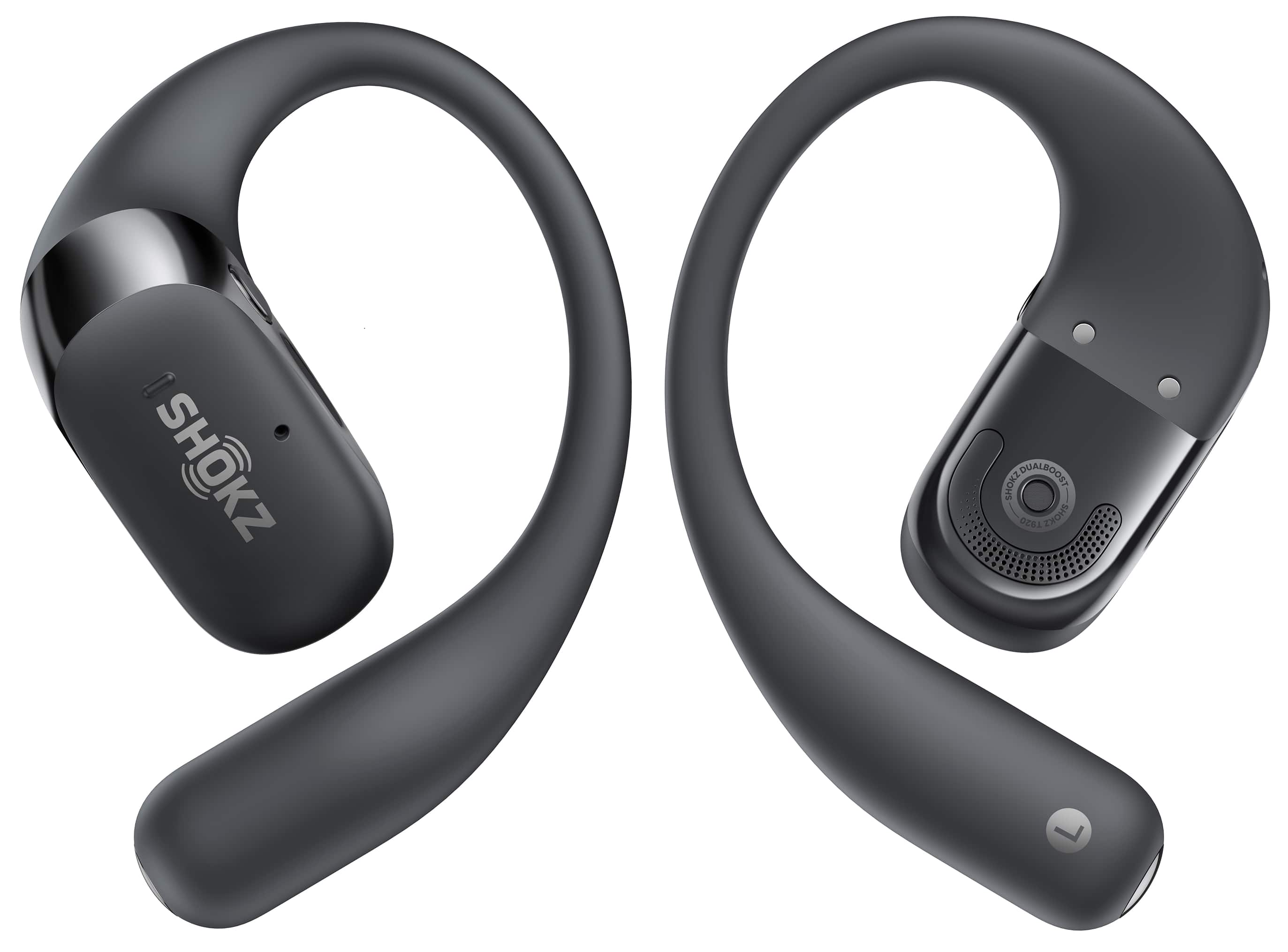 Shokz - OpenFit 2 Open-Ear True Wireless Earbuds - Black - Front_Zoom