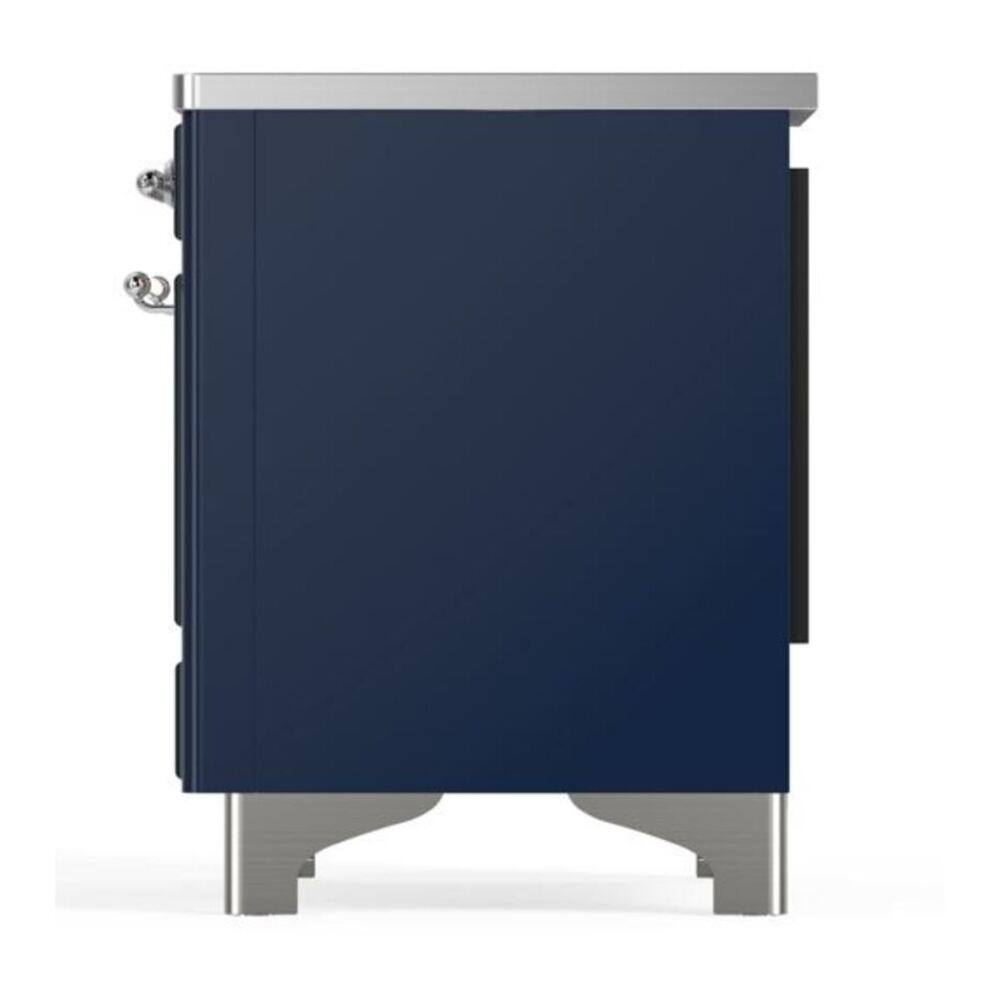 Alt View 4. ILVE - ILVE Majestic II Series  36 in. Induction Range with 5 Induction Elements (Chrome Trim) - Midnight Blue.