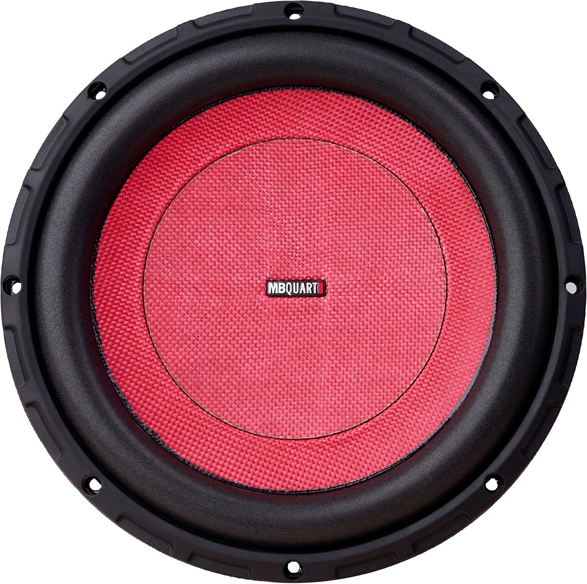 MB Quart - Discus 10" 600W Dual-Voice Subwoofer - Red - Front_Zoom