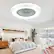Front. Domanki - 24" Low Profile Ceiling Fan with 3-Dimmable Light, Bladeless Ceiling Fan with Remote/APP Control, for Kids Bedroom - White.