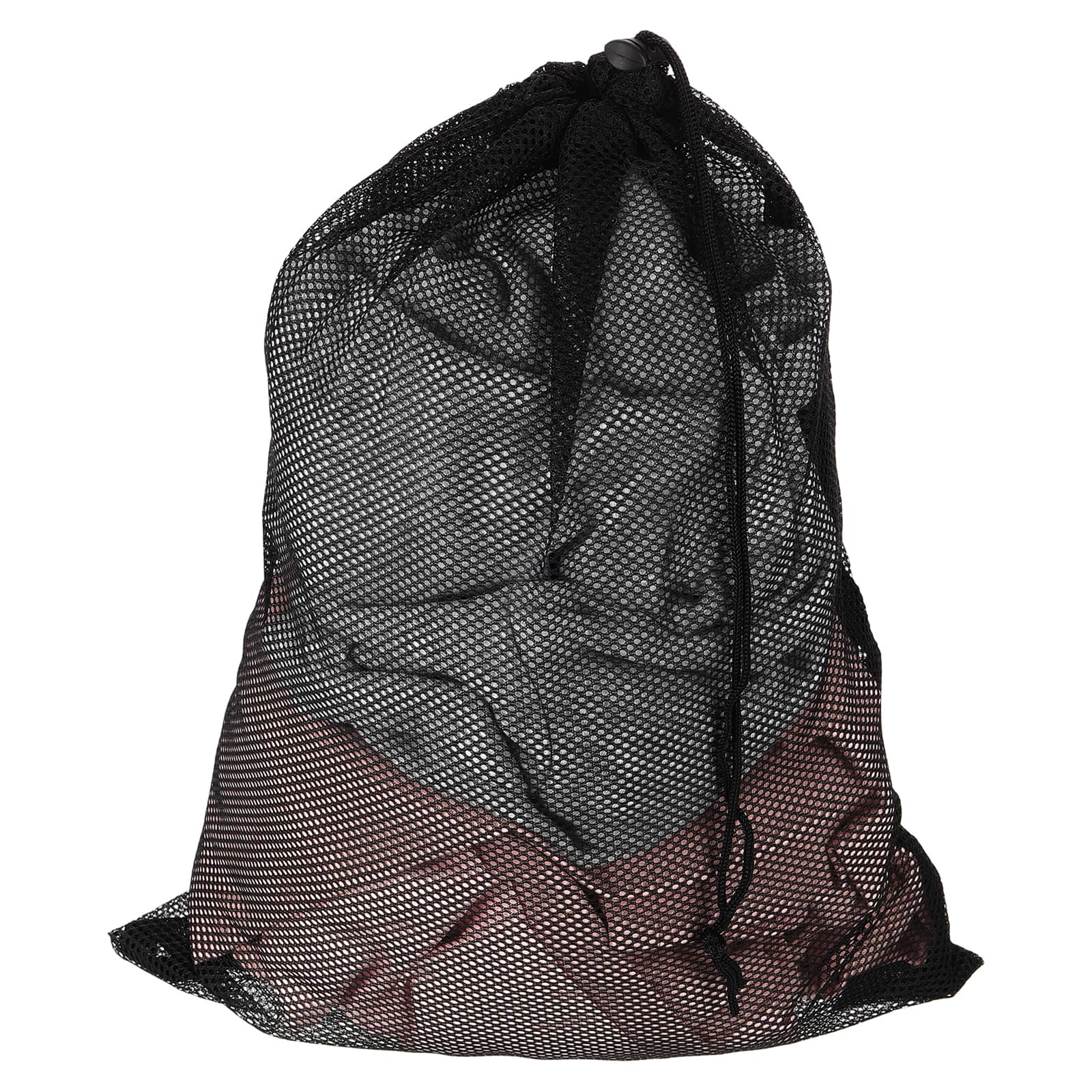 Unique Bargains - Practical Mesh Laundry Bag Large 11.8x15.7 Inch Coarse Drawstring Net for Washing Machine and Home Travel Storage - Black
