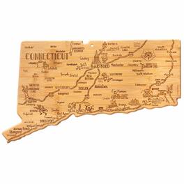 Totally Bamboo - Destination Connecticut Cutting Board, 16-1/2" x 9-1/2"