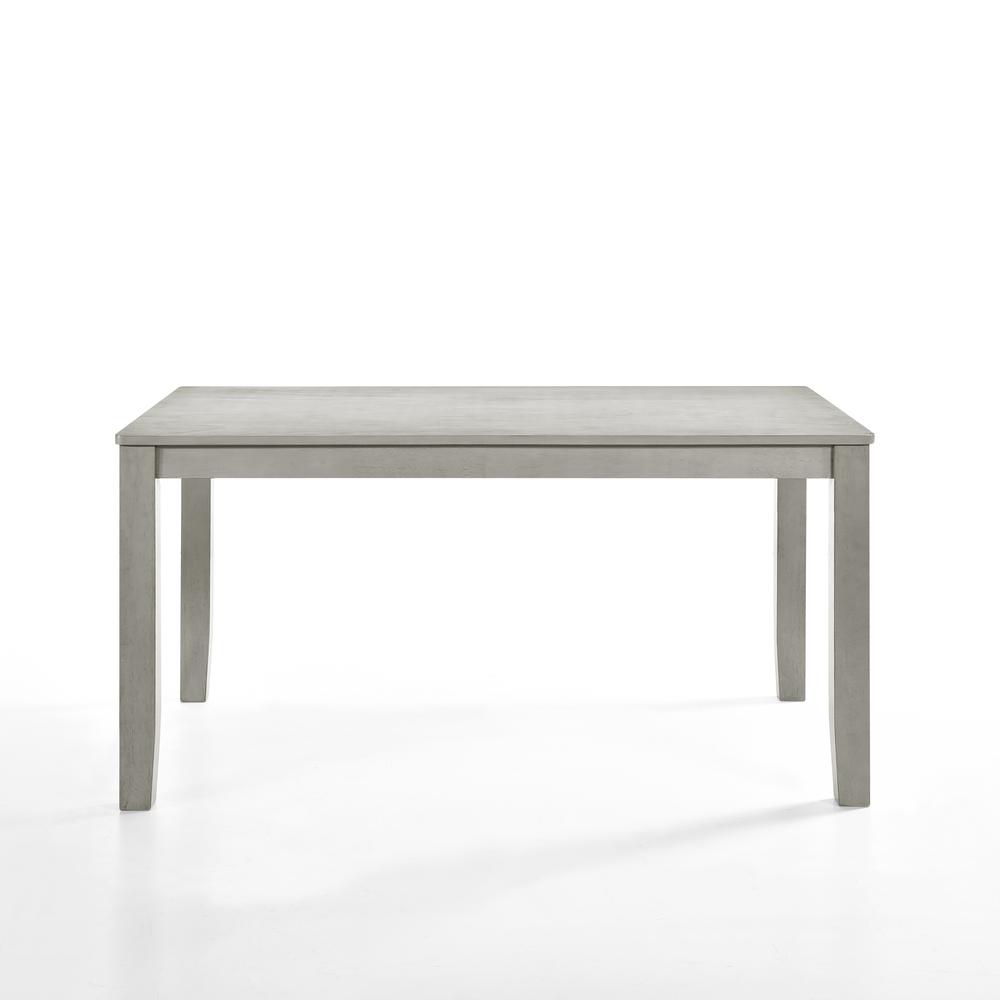 Alt View 2. New Classic Furniture - Furniture Pascal 59" Wood Rectangle Dining Table in Driftwood - Brown.