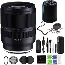 Tamron - 17-28mm f/2.8 Di III RXD Lens for Sony E with Advanced Accessories & Travel Bundle (Tamron USA 6-Year Warranty) - Black