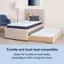 Trundle and bunk bed compatible. Great for trundle or bunk beds, especially in kids' and guest rooms.