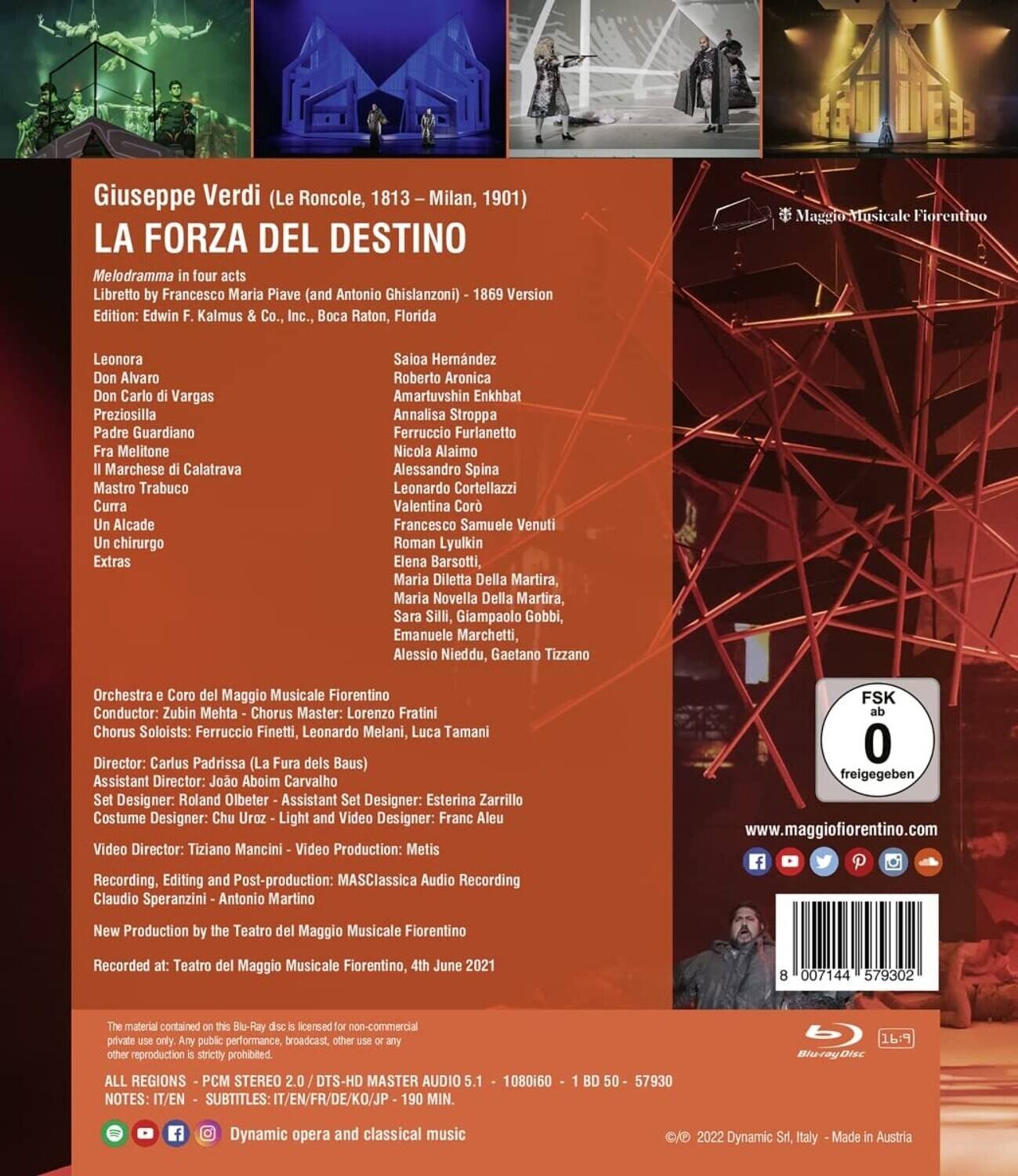 Alt View 1. Zubin Mehta - La Forza Del Destino   - BLU-RAY.
