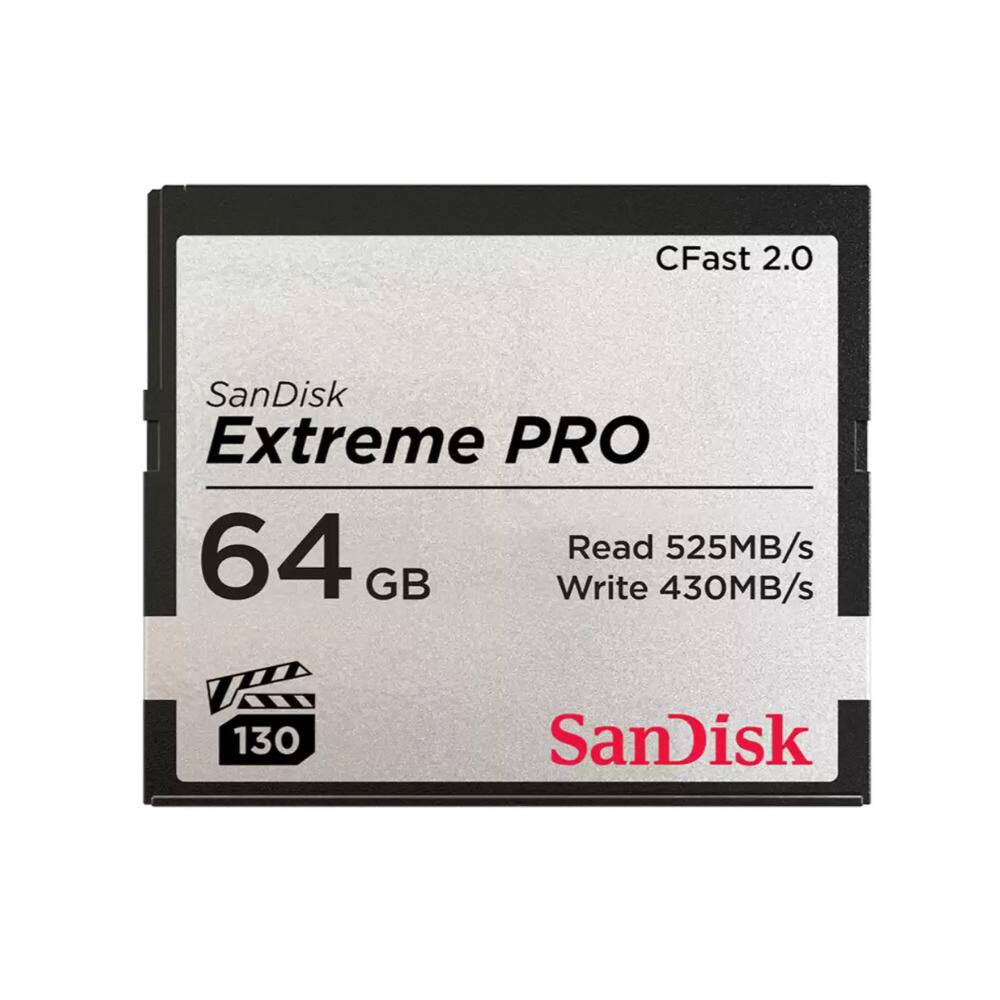 CFast 2.0 SanDisk Extreme PRO 64 GB Read 525MB/s Write 430MB/s 130 SanDisk