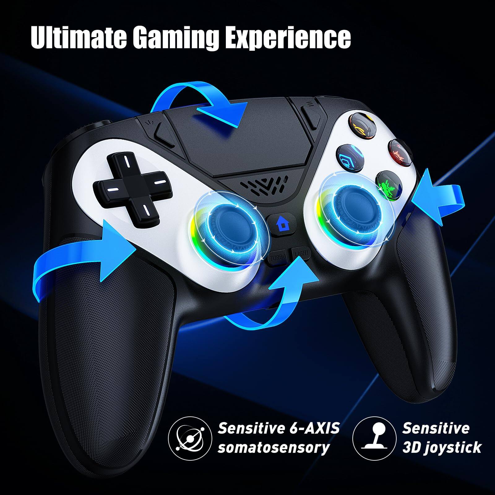 Ultimate Gaming Experience

Sensitive 6-AXIS somatosensory

Sensitive 3D joystick