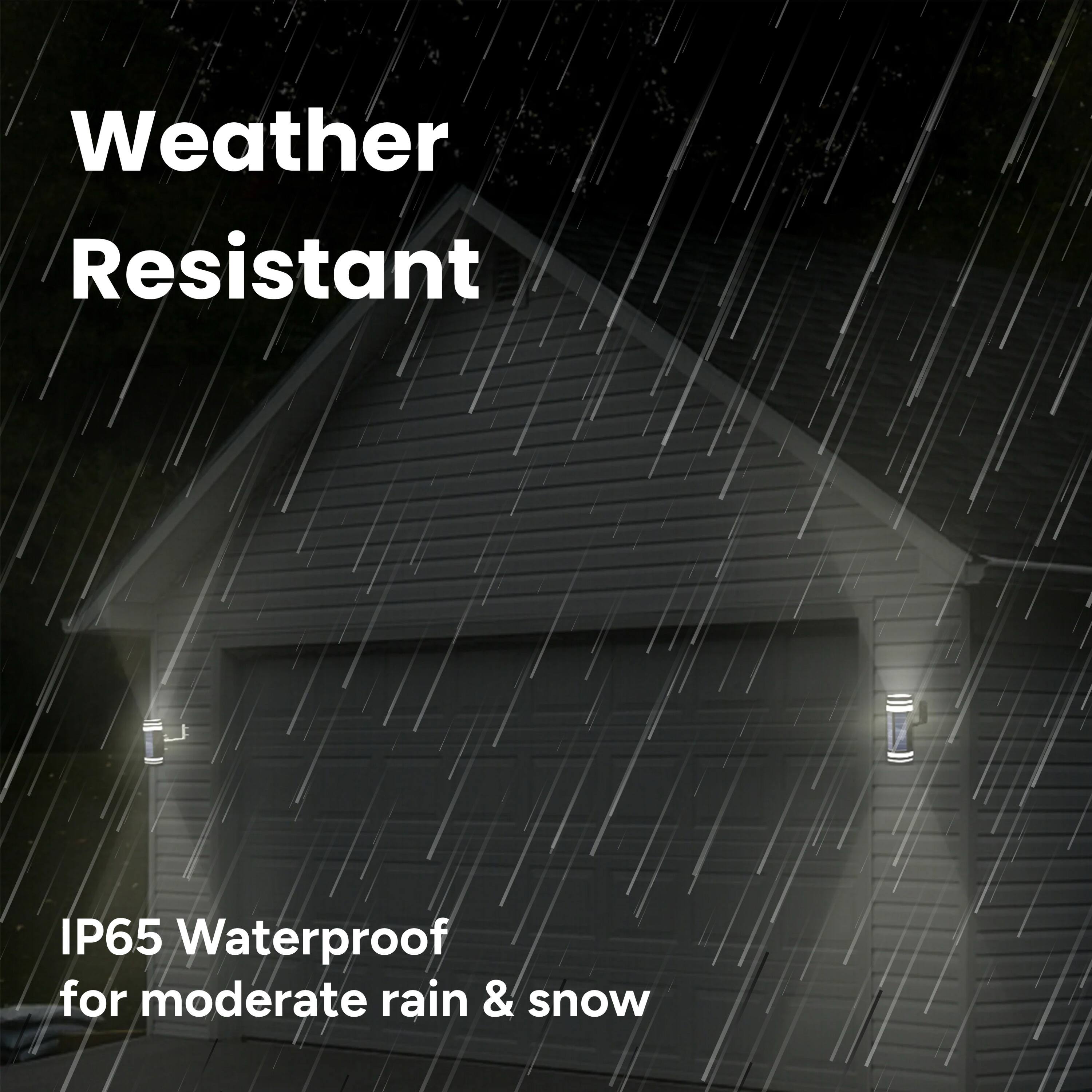 Weather Resistant

IP65 Waterproof for moderate rain & snow
