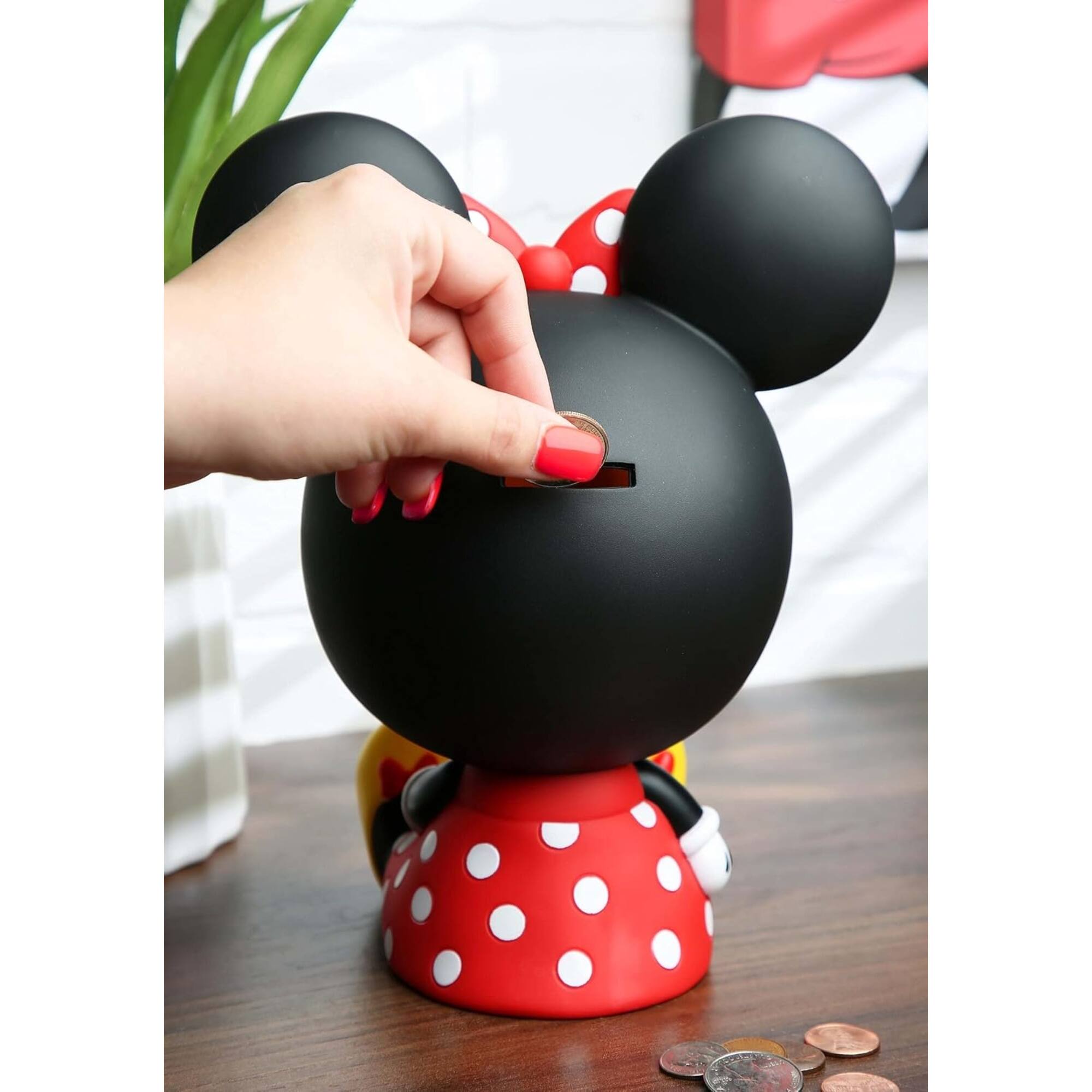Alt View 2. Disney - Minnie Mouse Sitting 8 Inch PVC Figural Bank - Black.