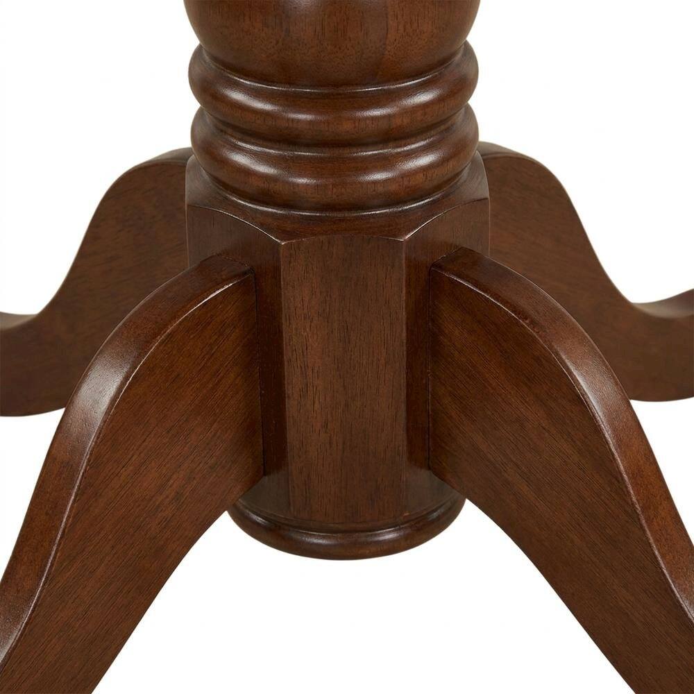 Alt View 1. FurniFact - Wood Round Kitchen Table & Chairs 5-Piece Set - Mahogany.