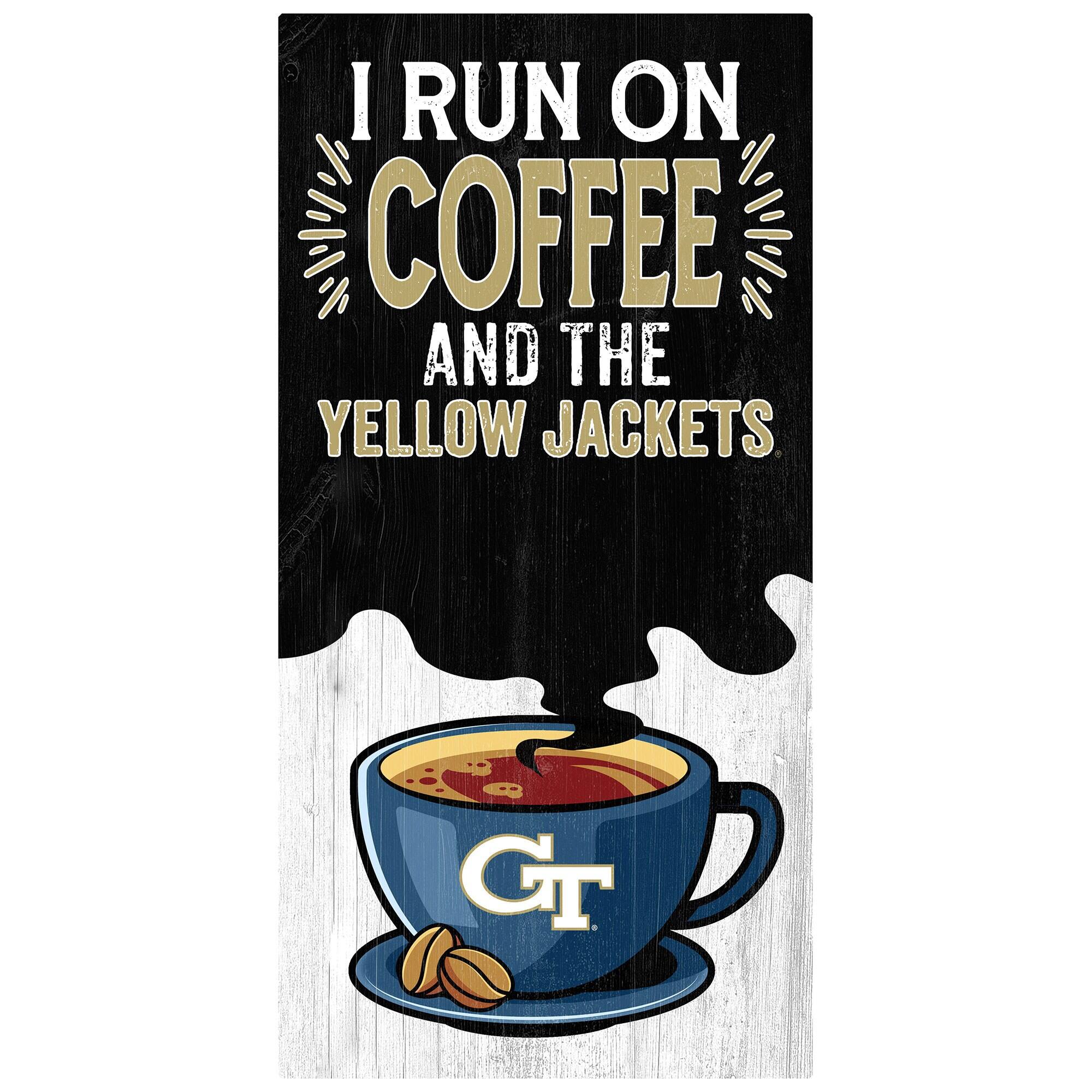 Georgia Tech Yellow Jackets 6" x 12" Coffee Wall Art