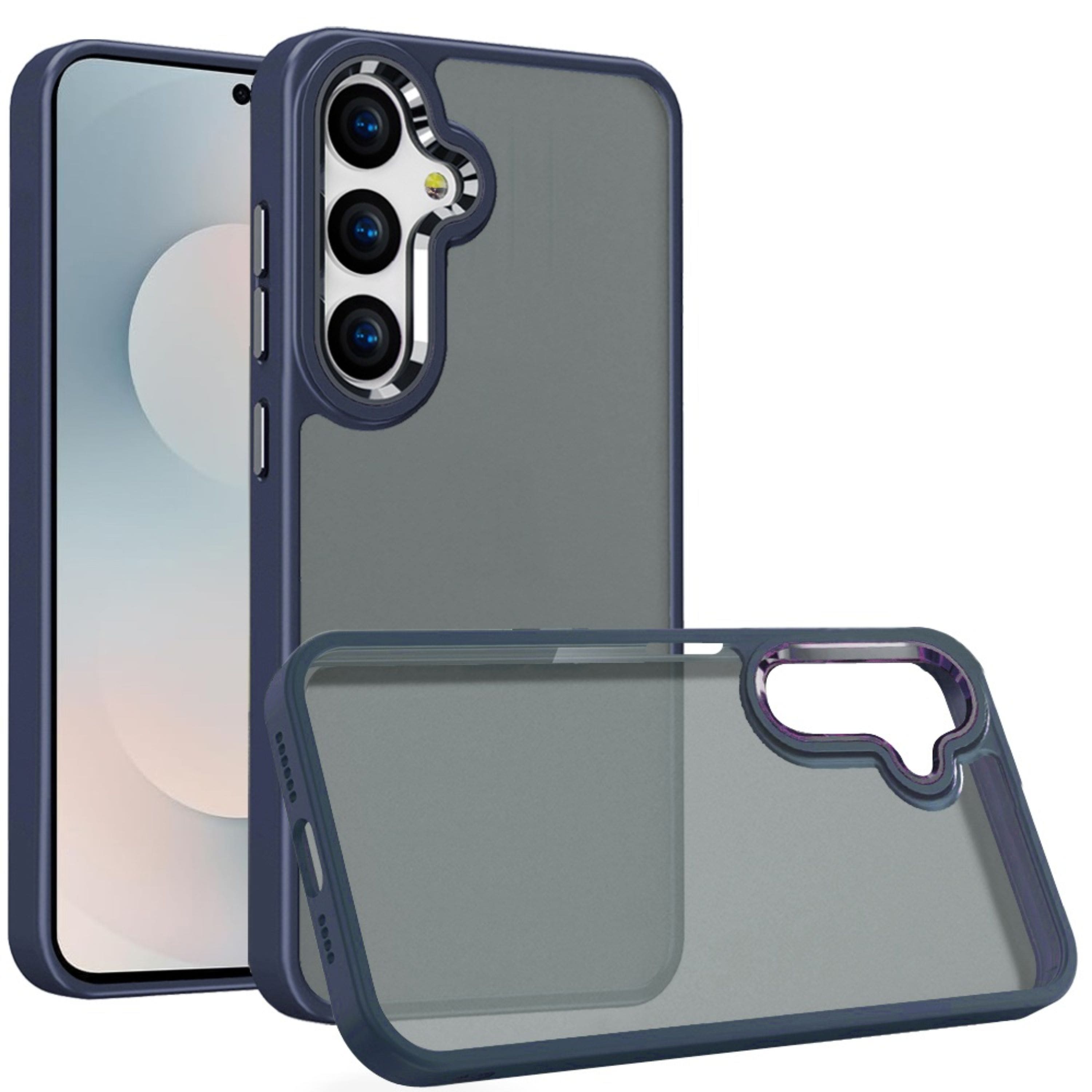 Kitcheniva - Thick Acrylic Metal Button Case With Tempered Glass For Samsung S26 Plus - Dark Blue price history on PriceWatchPro