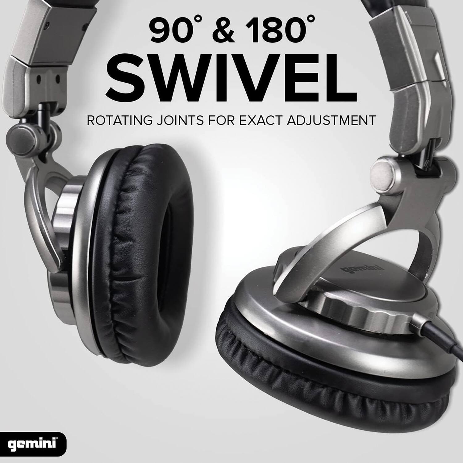 2個口専用 Gemini Over the Ear Professional DJ Headphones DJX 500 Silver DJX