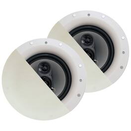 Acoustic Audio by Goldwood - CSIC84 Frameless in Ceiling Speakers with 8" Woofers 1 Pair,White - Paintable White