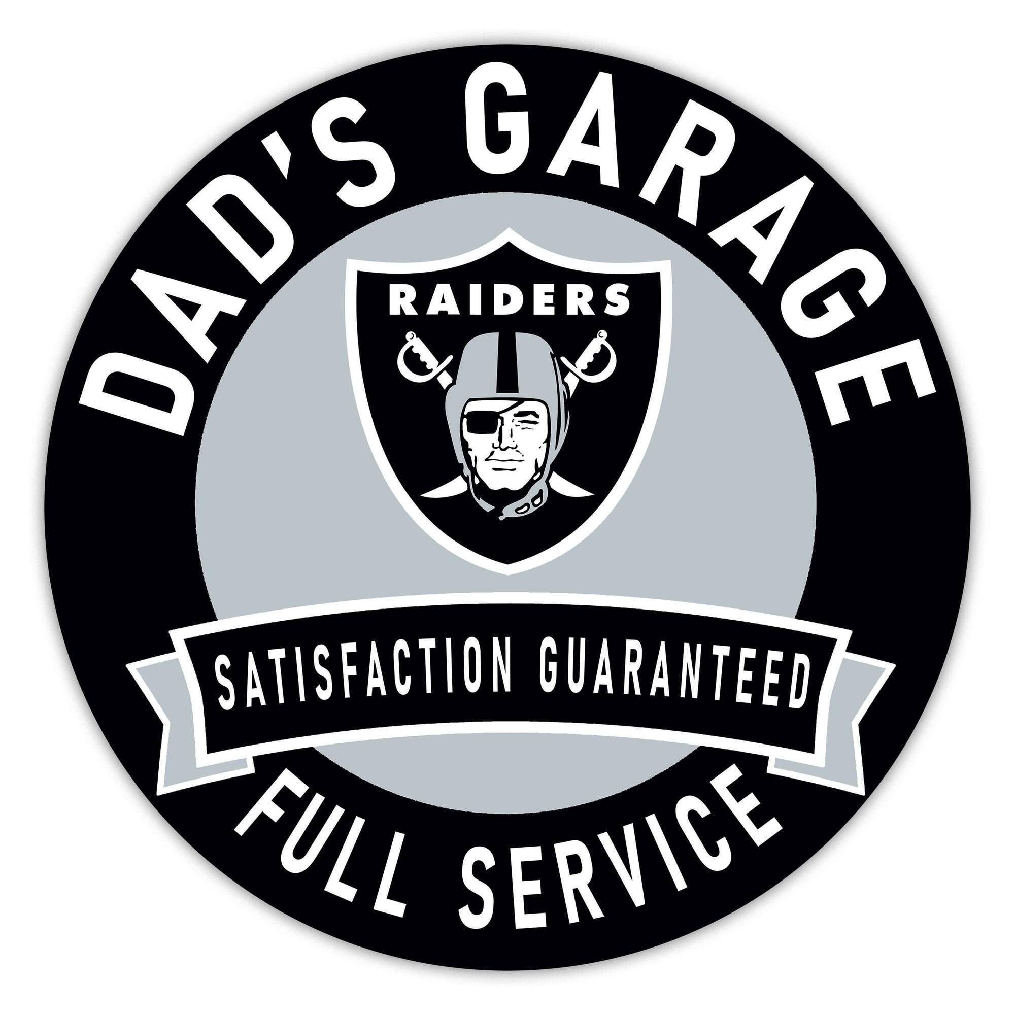 Las Vegas Raiders 16" Dad's Garage Wood Sign