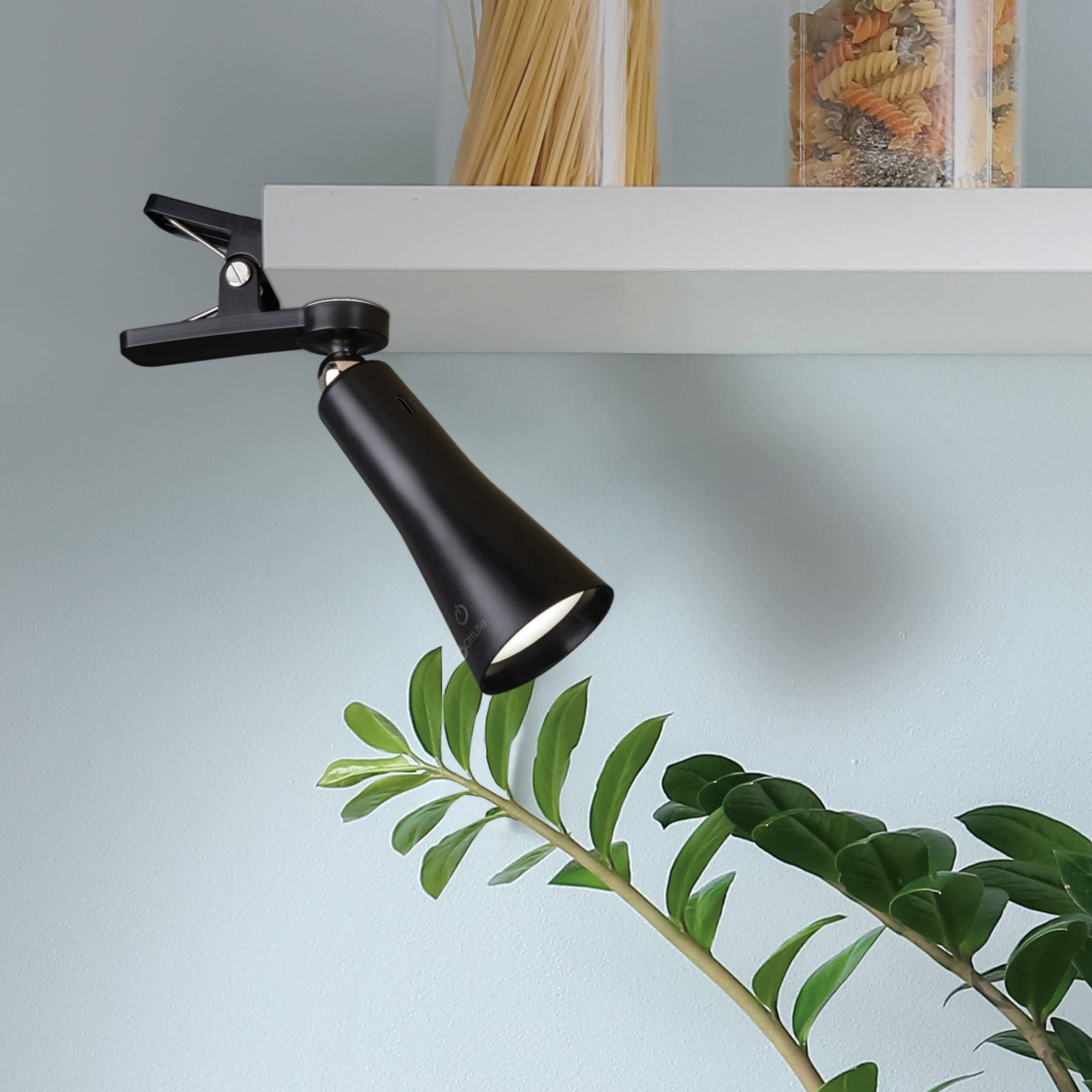 Alt View 6. OttLite - Switch 3-in-1 Rechargeable Task Lamp - Black.
