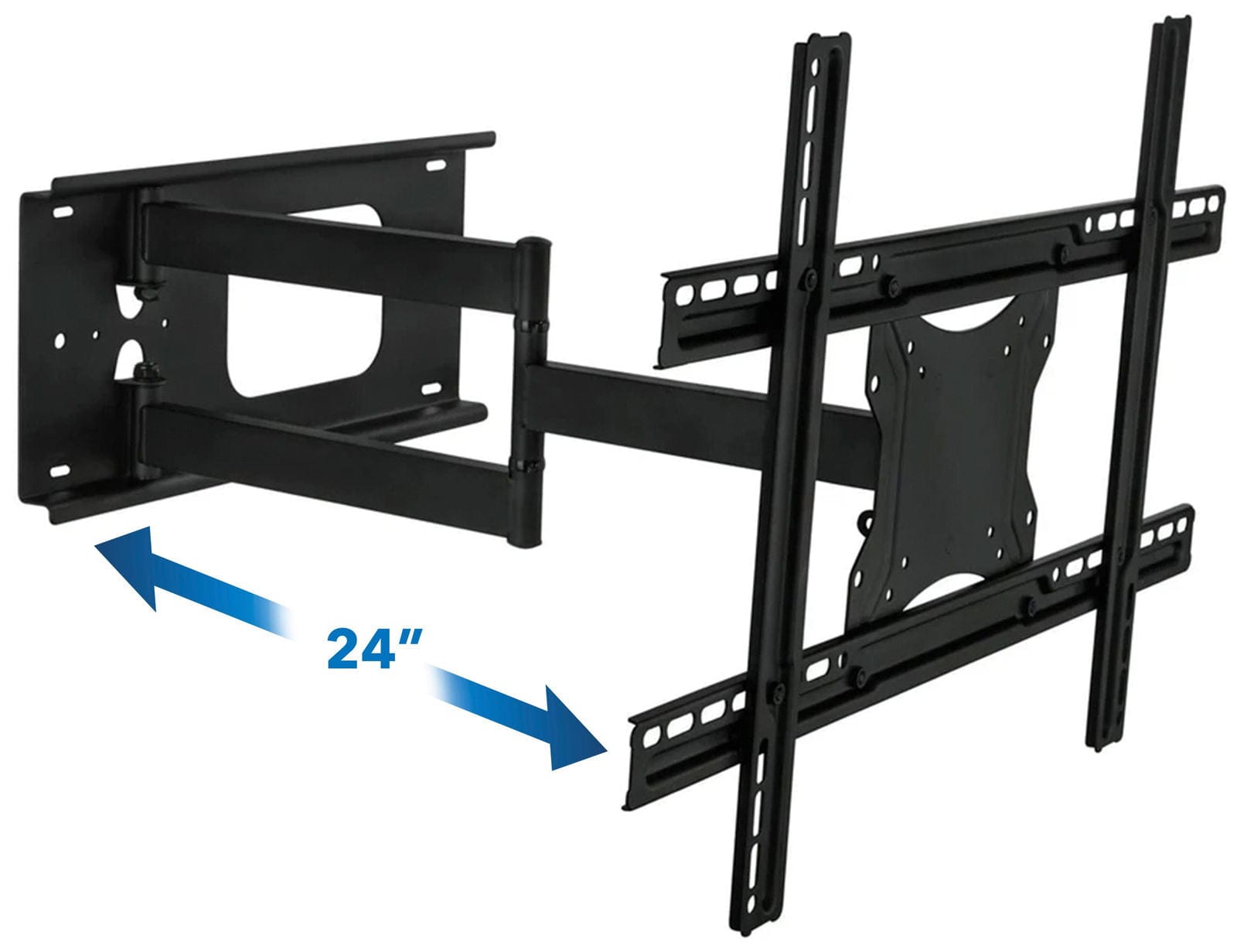 Mount-It! - Full Motion Articulating TV Wall Mount for 32–70" – 24" Extension, Corner-Friendly, Heavy Duty, VESA Compatible - Black
