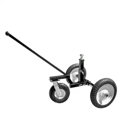 Front. Tow Tuff - Tow Tuff TMD-1000C2 Adjustable Steel 1000 lb Heavy Duty Trailer Dolly w/ Caster - Black.
