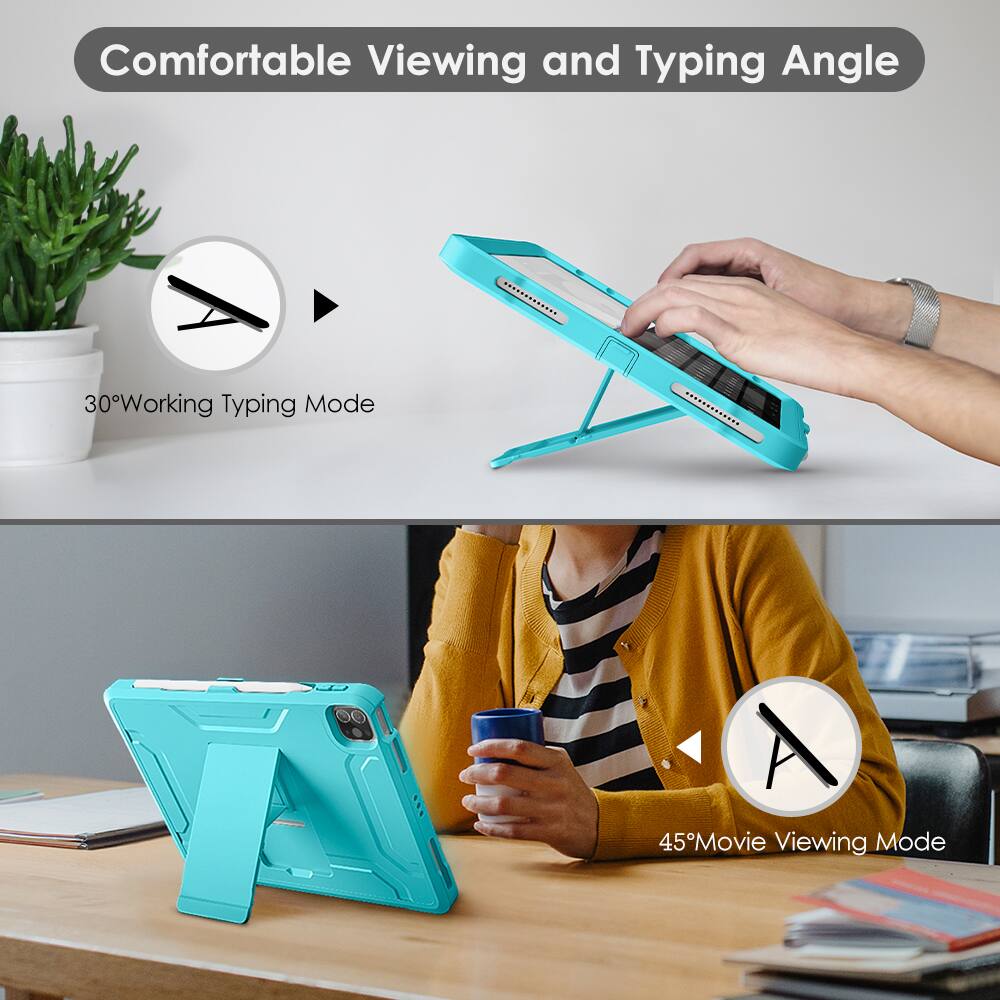 Comfortable Viewing and Typing Angle

30° Working Typing Mode

45° Movie Viewing Mode