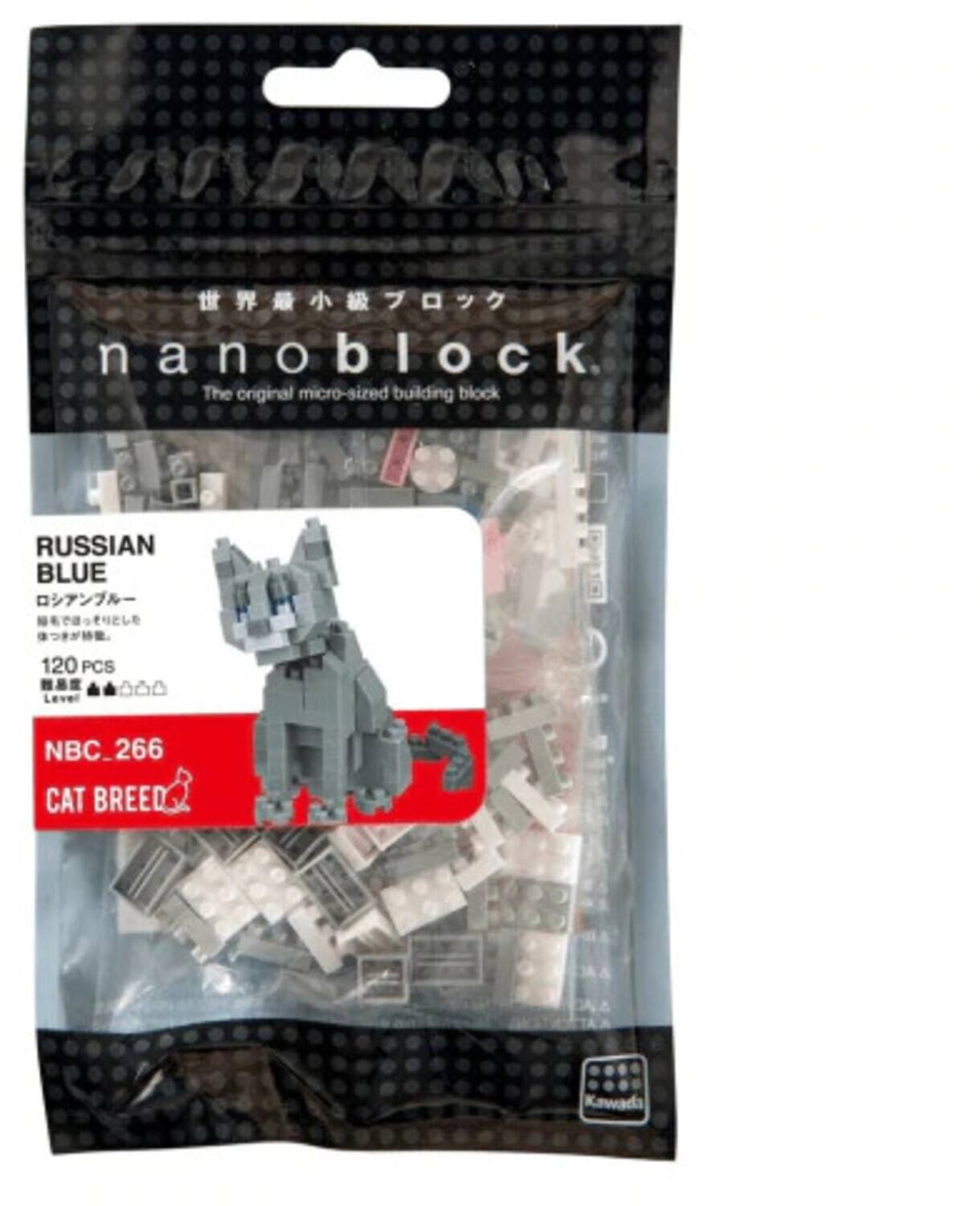 AUVARANE nanoblock The original micro-sized building block RUSSIAN BLUE 120 PCS 00 Lever NBC_266 CAT BREED Kawada