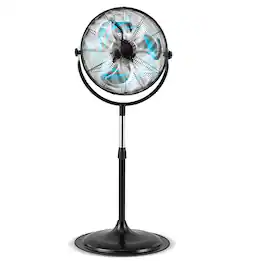 Gymax - 18'' High Velocity Pedestal Fan w/3 Speeds 360 Degree Tilt & Adjustable Heigh for Home - Black