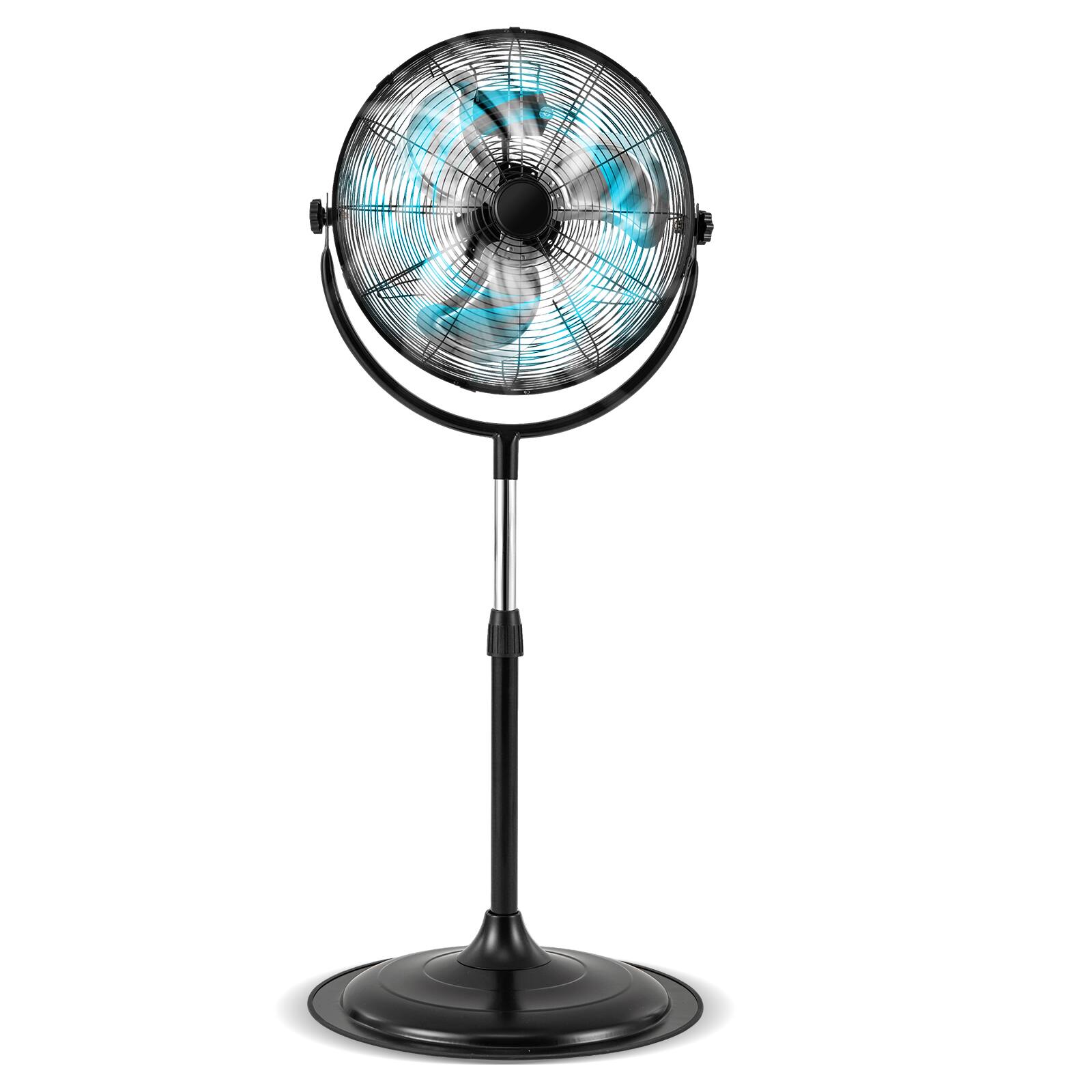 Front. Gymax - Gymax 18'' High Velocity Pedestal Fan w/3 Speeds 360 Degree Tilt & Adjustable Heigh for Home - Black.