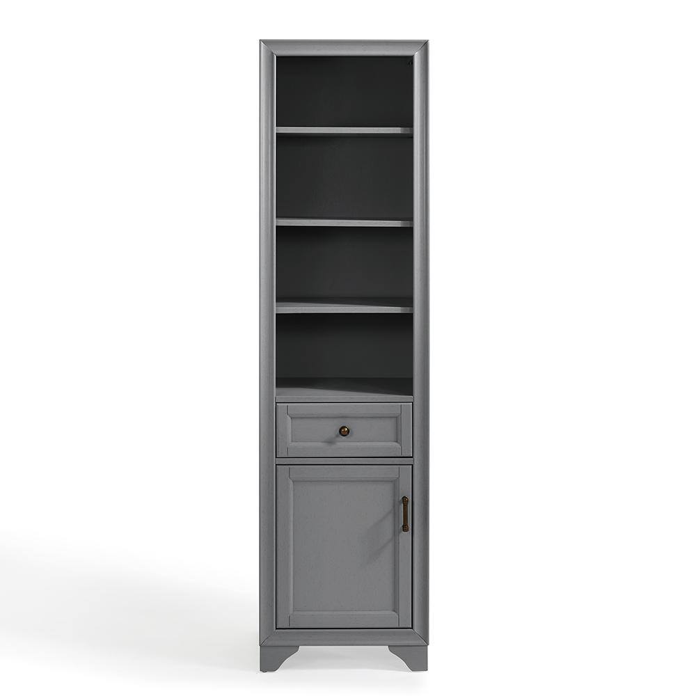 Alt View 2. Crosley Furniture - Tara Linen Storage Cabinet - Gray.