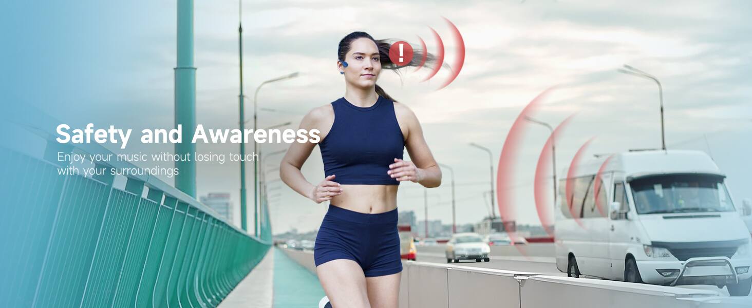 Safety and Awareness  
Enjoy your music without losing touch with your surroundings