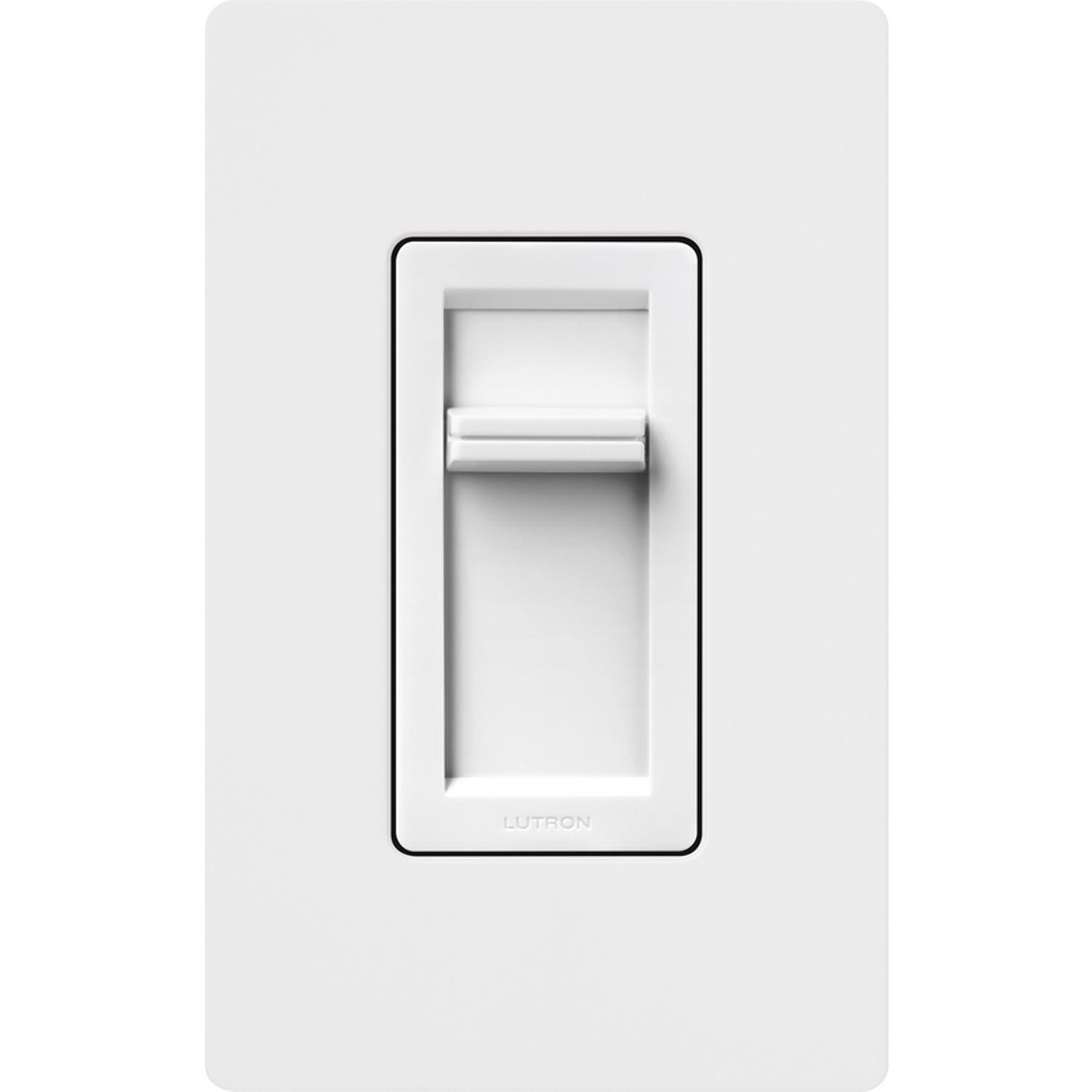 Left. Lutron - Lutron Lumea White 150 W Slide Dimmer Switch 1 pk - White.