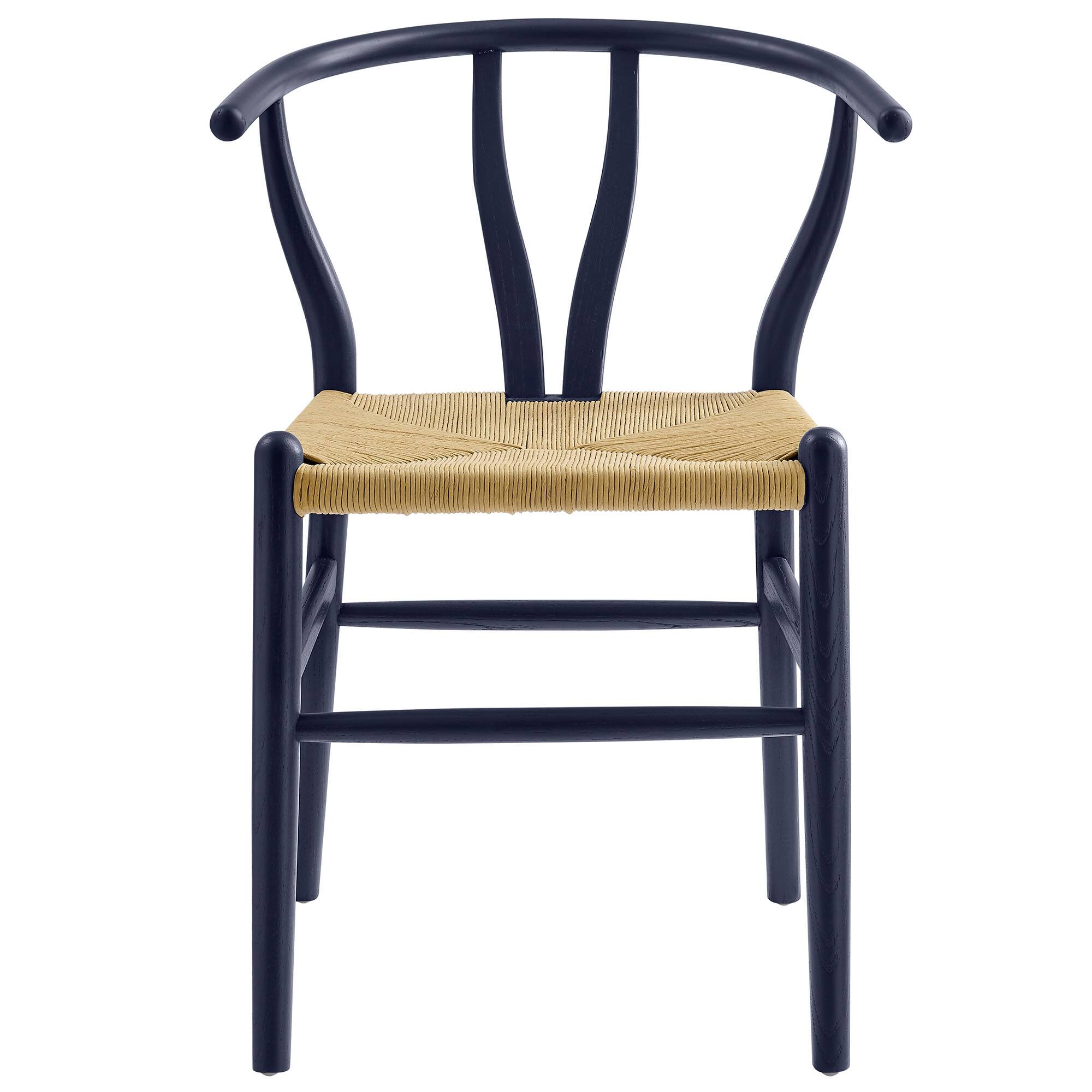 Alt View 4. Modway - Amish 32" Wood Dining Accent Chair by Modway - Midnight Blue.