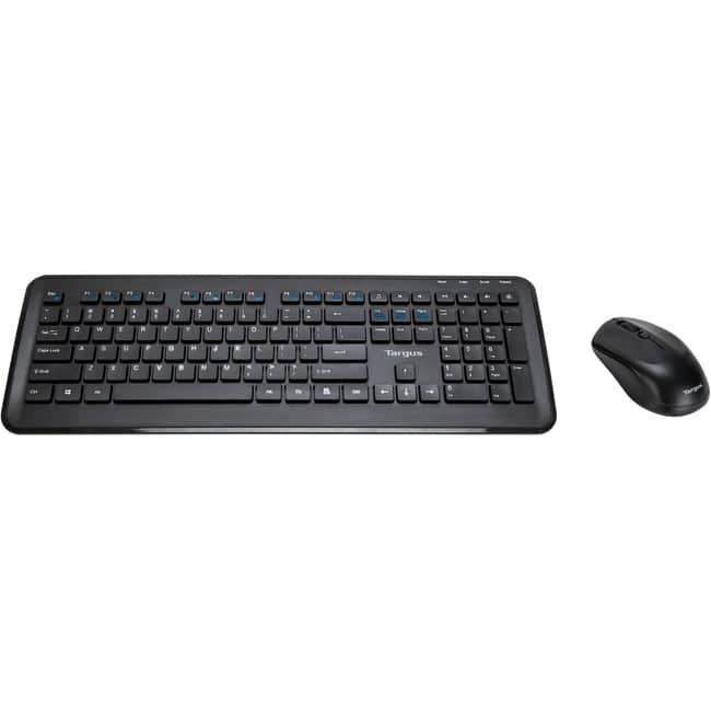 Targus - KM610 Wireless Keyboard and Mouse Combo - Go cordless with a wireless keyboard-mouse combo that connects with - Black