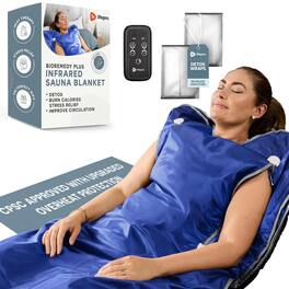LifePro - Infrared Sauna Blanket Full Body Home Sauna Blanket for Detox Relaxation and Weight Loss - Blue
