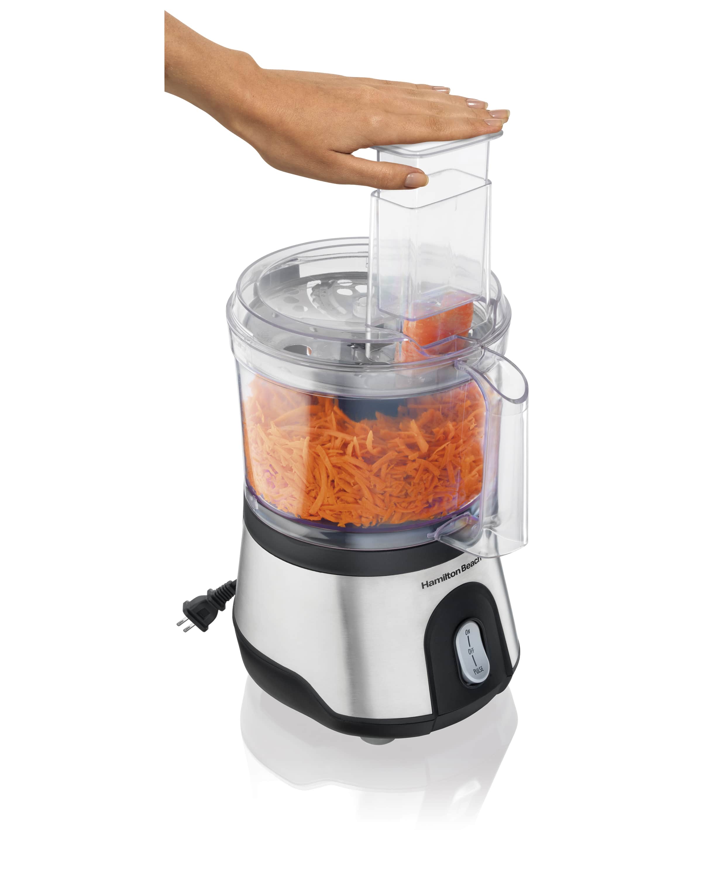 Angle. Hamilton Beach - 10 Cup Food Processor - Silver.