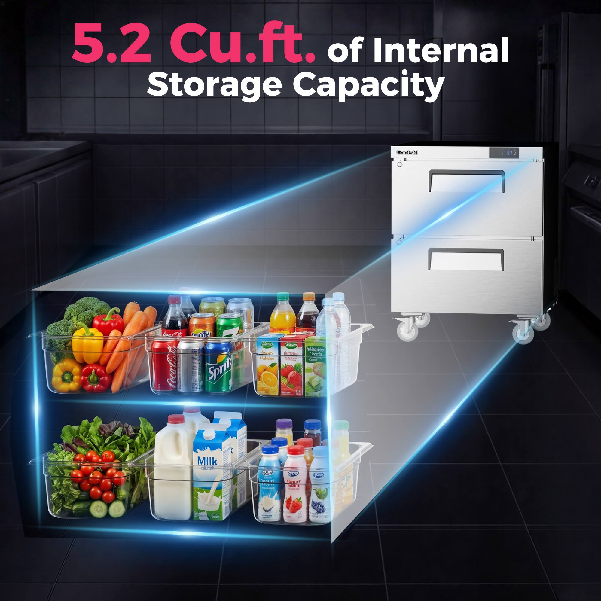 5.2 Cu.ft. of Internal Storage Capacity