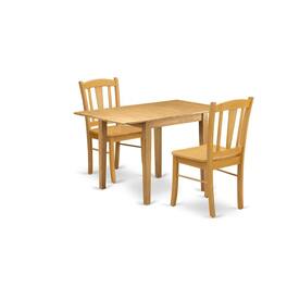 East West Furniture - Dining Room Set Oak - Brown