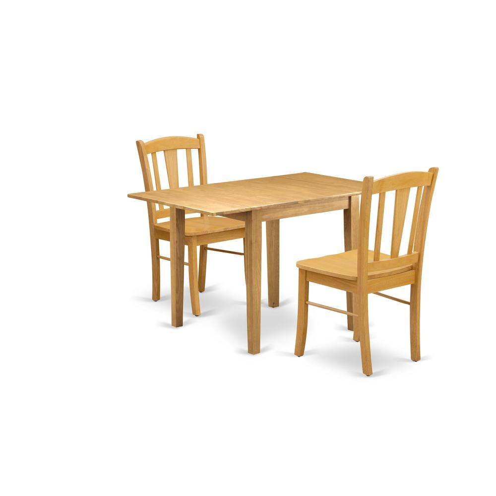 Front. East West Furniture - Dining Room Set Oak - Brown.