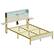 Alt View 10. Bestier - Bestier Full Bed Frame with Headboard Foldable Shelves LED Lighting Charging Station Non-Slip Metal - White.