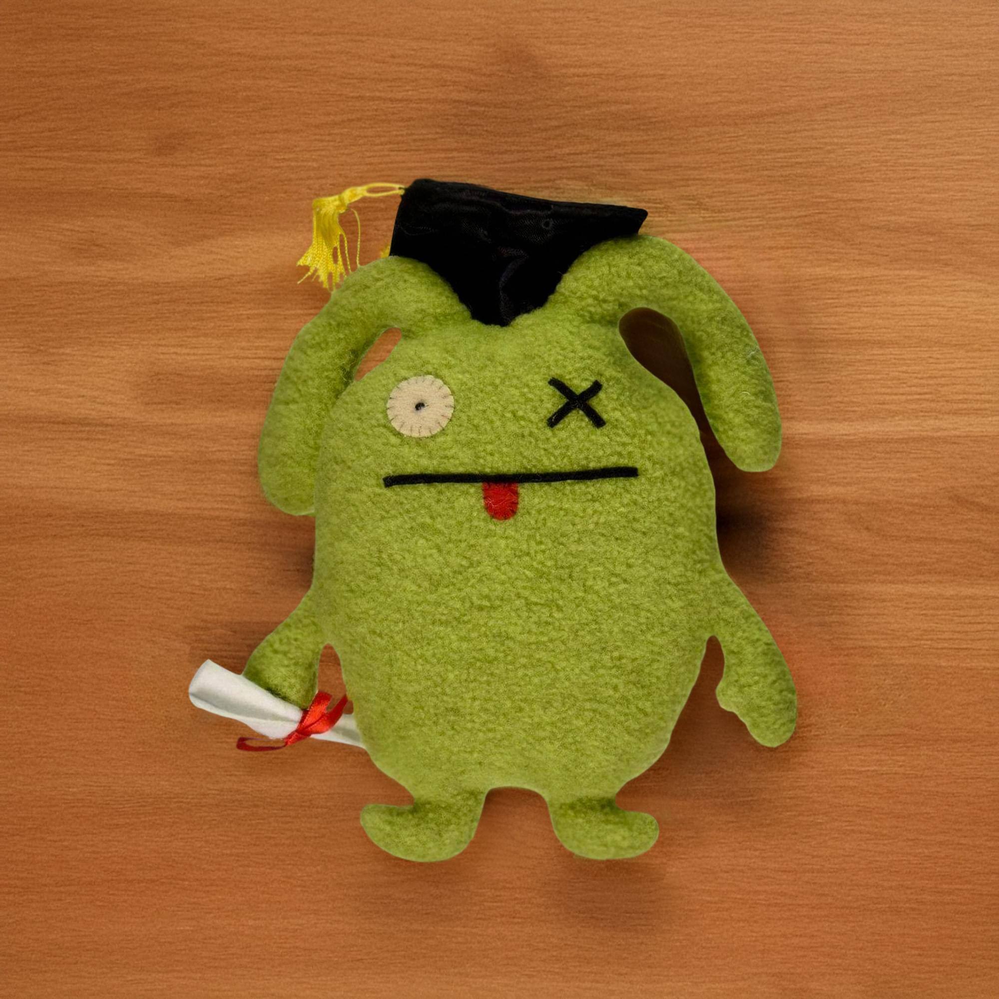 Alt View 10. Enesco - Ugly Dolls Graduation 7" Plush: Ox - Green.