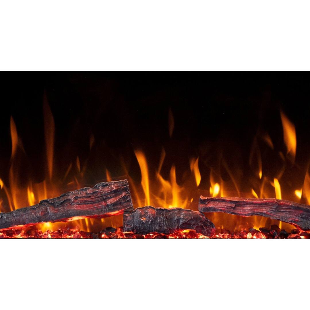 Alt View 6. Touchstone Home Products - 100 in. Wall Mounted Recessed Sideline Elite Pro Smart Electric Fireplace 1500W - Black.