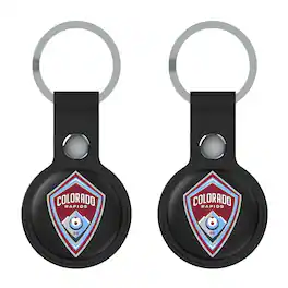 Keyscaper - Colorado Rapids Leatherette AirTag Holder 2-Pack - No Size - Black