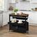 Alt View 6. Best Choice Products - Best Choice Products 36in Large Rolling Kitchen Island Cart, 2-Door Cabinet, Outlet, Hooks, & Wheels - Black - Black.