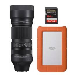 Sigma - 100-400mm F5-6.3 DG DN OS Lens for Fujifilm X Mount and Hard Drive Bundle