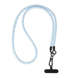 Unique Bargains - Universal Adjustable Crossbody Wrist Strap with Phone Patch and Tether Tab for Keys ID Badges Smartphones - Light Blue