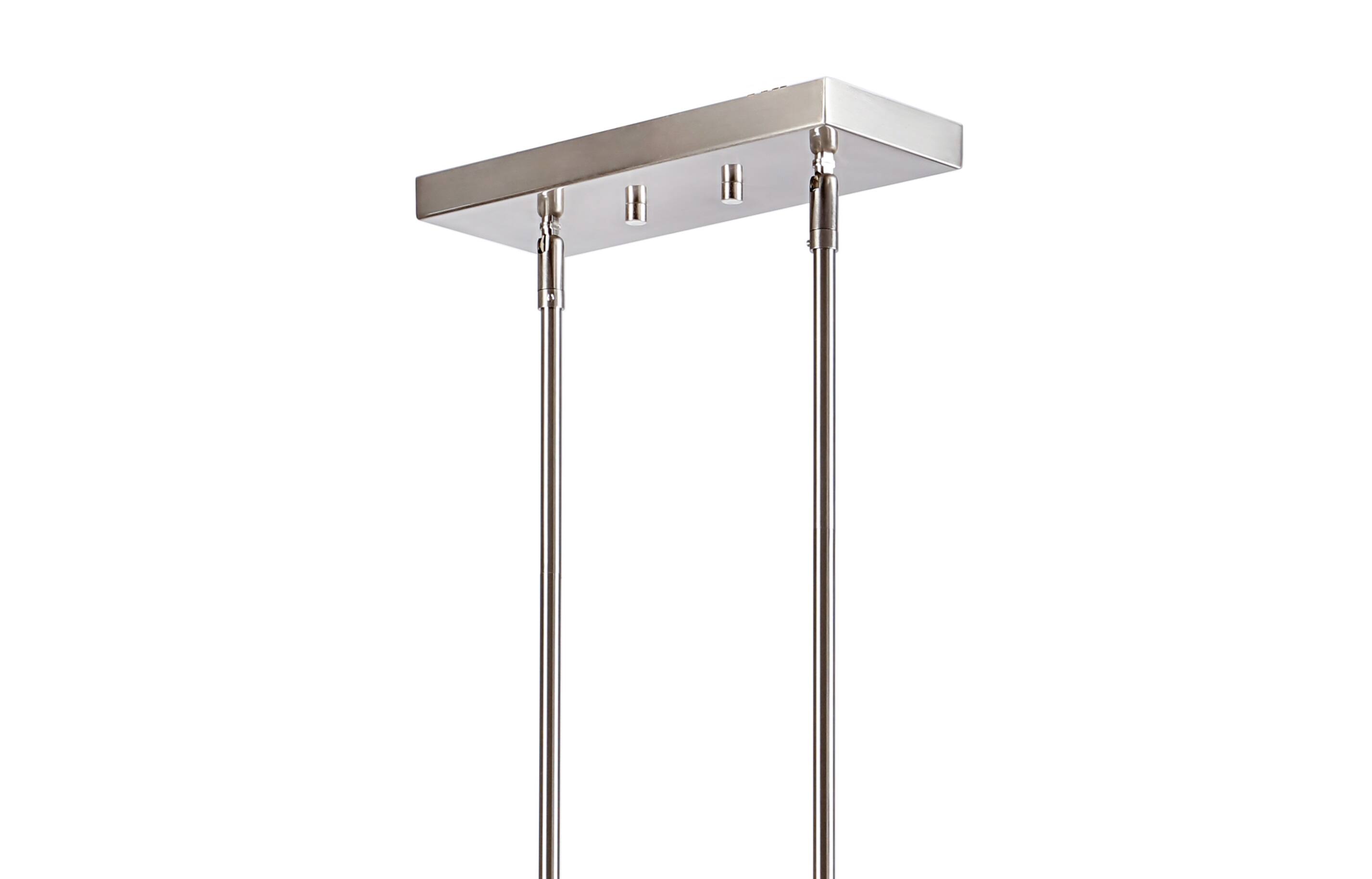 Alt View 5. Jonathan Y - Anna 38.5" Linear 5-light Metal/Glass LED Pendant, Nickel - Nickel.