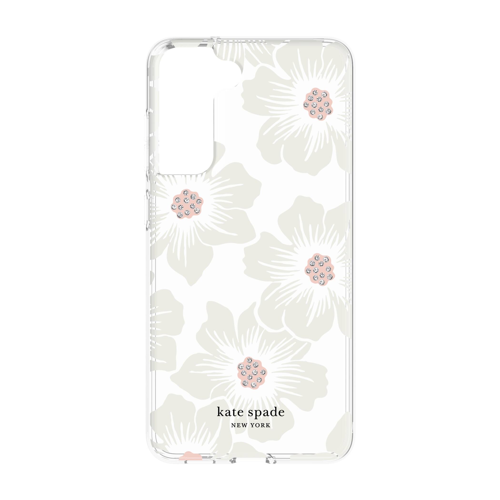 Front. kate spade new york - Protective hardshell case for Samsung Galaxy S21 FE 5G - Hollyhock.