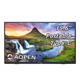 Acer - Refurbished Excellent - AOpen 16PM1Q Jbmiuux 15.6" LCD Portable Monitor 60Hz 1920x1080 - Black