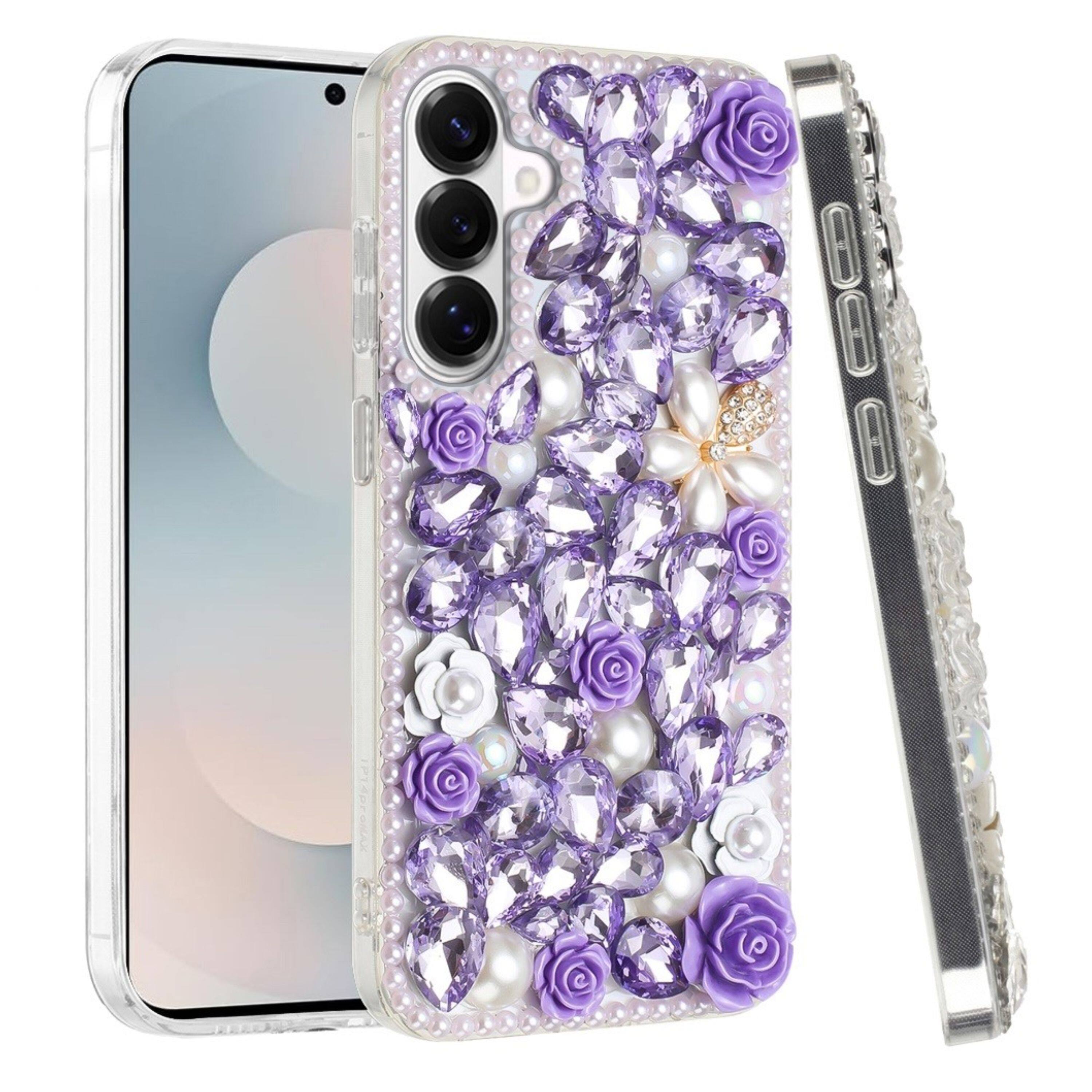Kitcheniva Full Rhinestone 3D Rose Bling Design Phone Case With ...