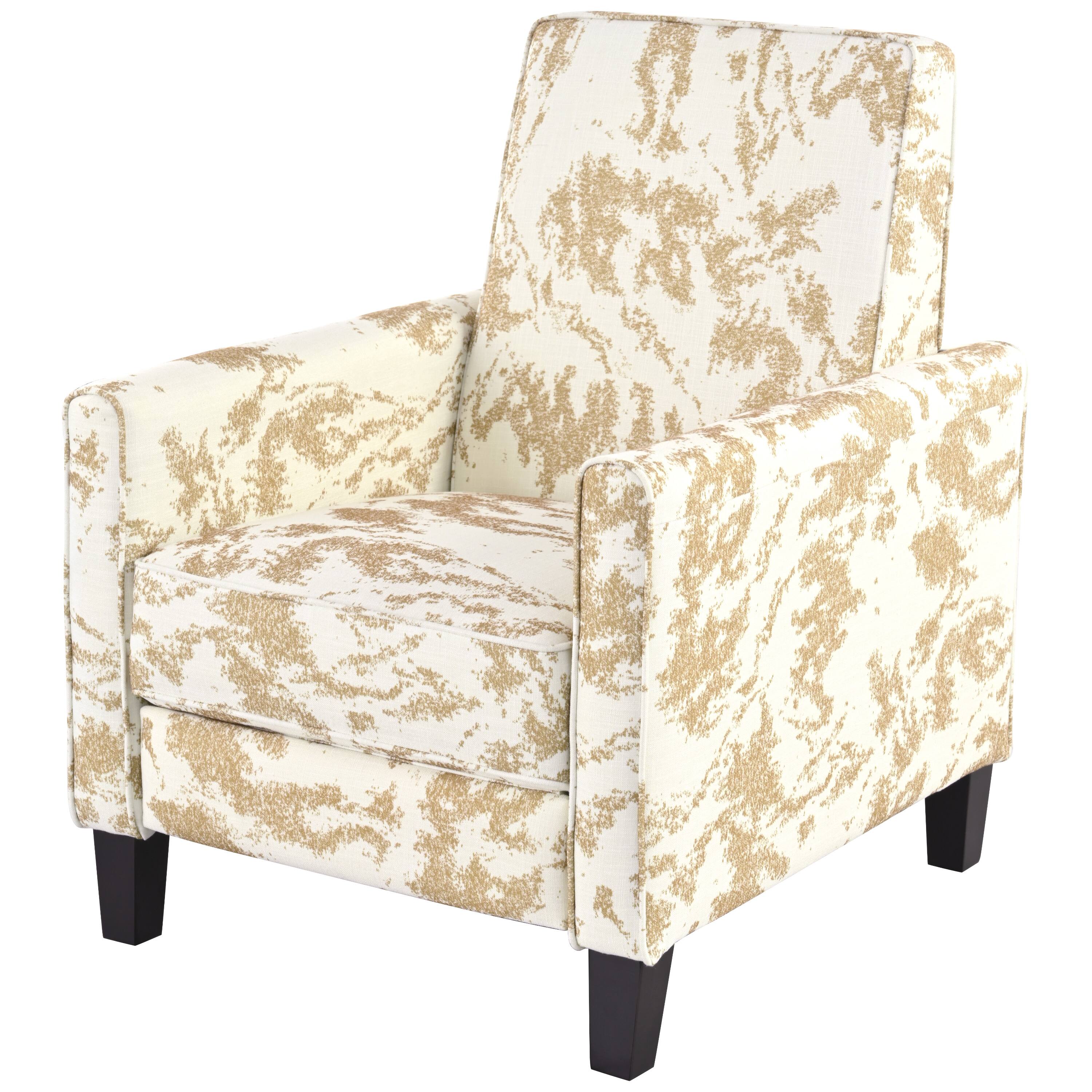 Alt View 5. TinyHomie - 275 Push Back Recliner Chair Upholstered Recliner Armchair with Solid Beech Wood Legs for Living Room - Yellow.